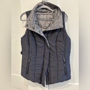 Zella Charcoal Reversible Quilted Vest. Size M